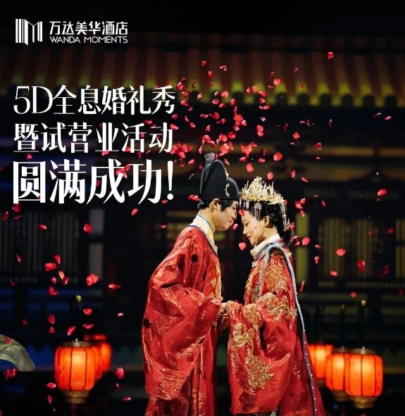 案例分享丨万达酒店集团旗下阳信万达美华酒店5D全息光影婚礼秀引爆全城(图1)